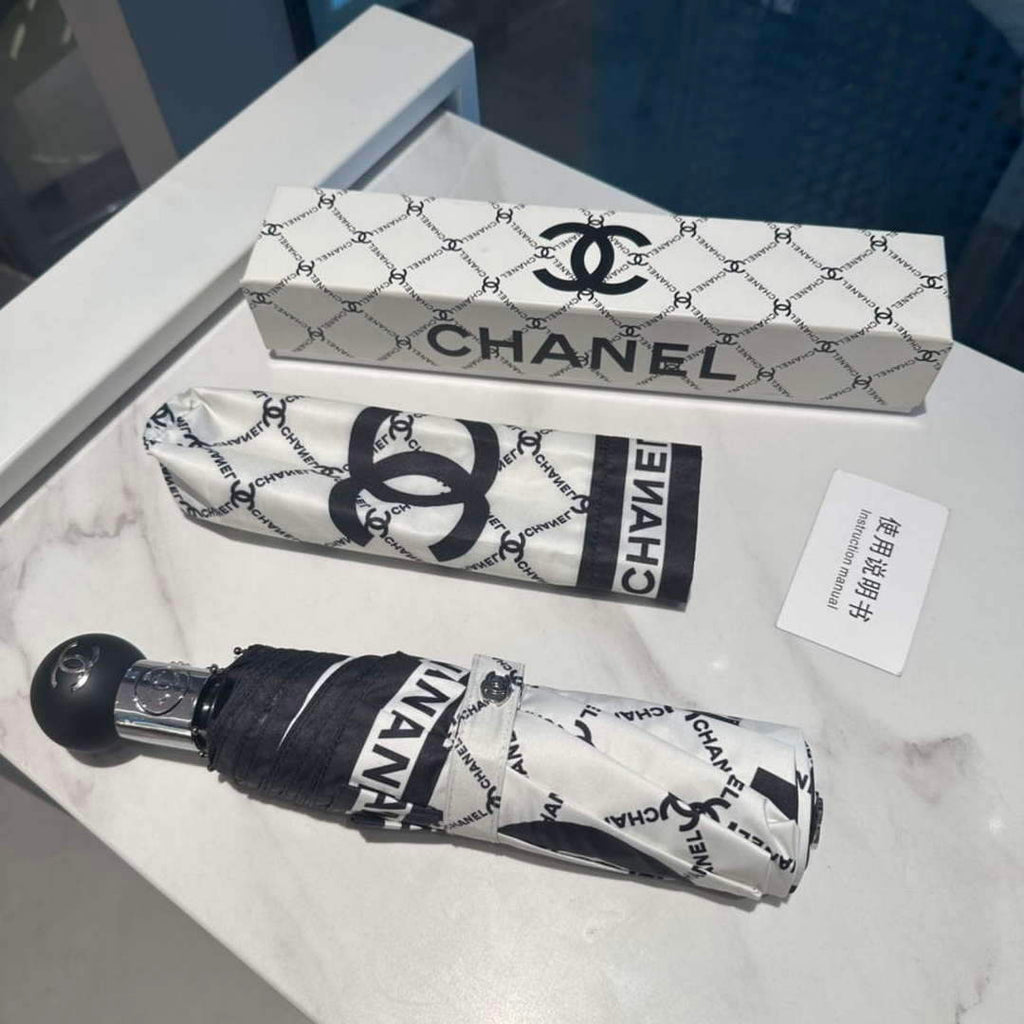 Chanel Three Fold Automatic Folding Sun Umbrella C855642