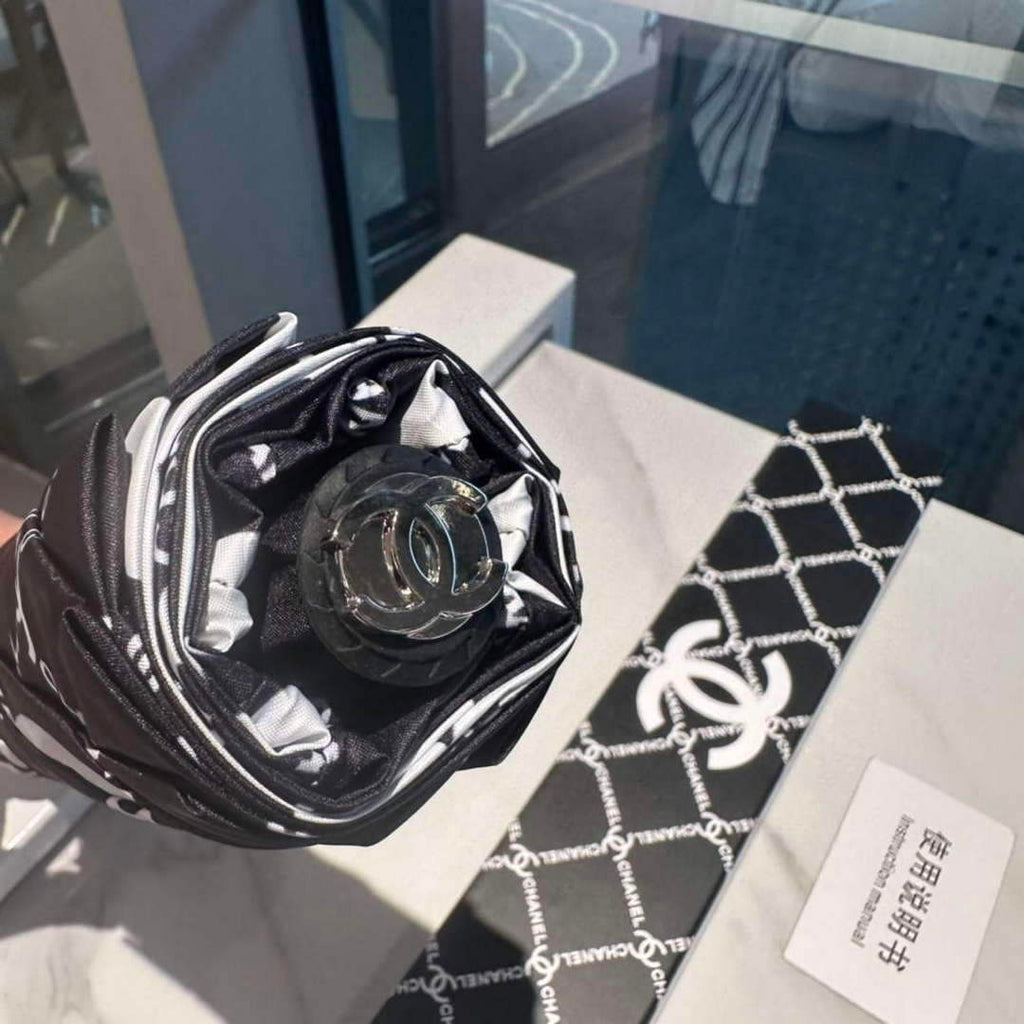 Chanel Three Fold Automatic Folding Sun Umbrella C855643