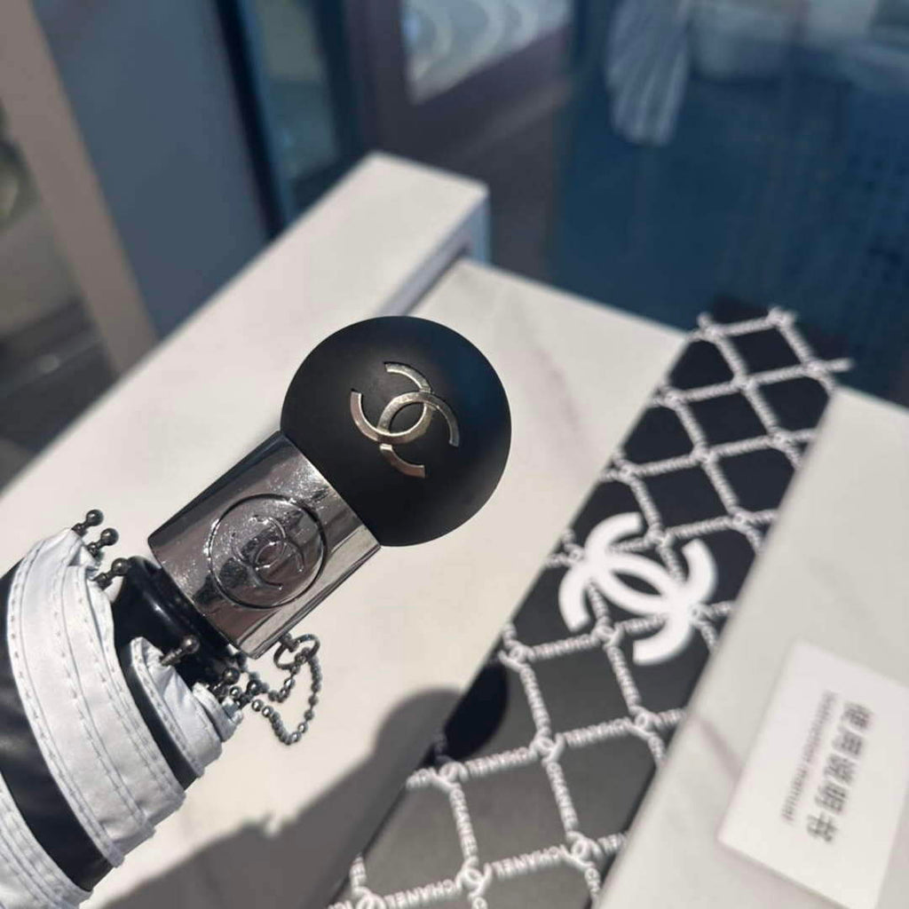 Chanel Three Fold Automatic Folding Sun Umbrella C855643