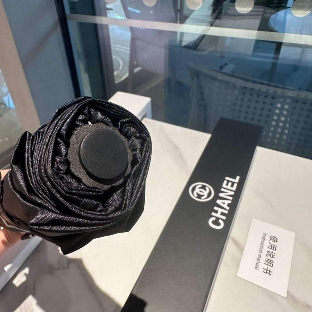 Chanel Three Fold Automatic Folding Sun Umbrella C855649