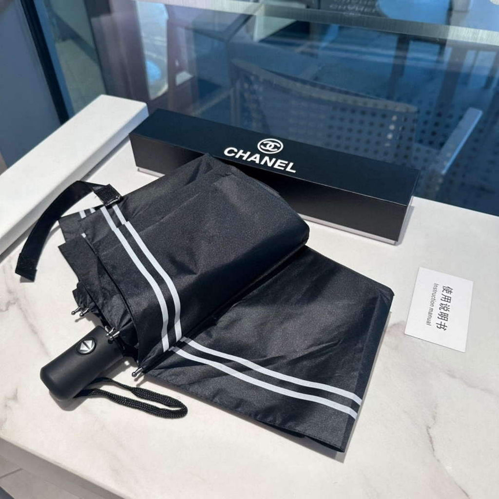 Chanel Three Fold Automatic Folding Sun Umbrella C855649