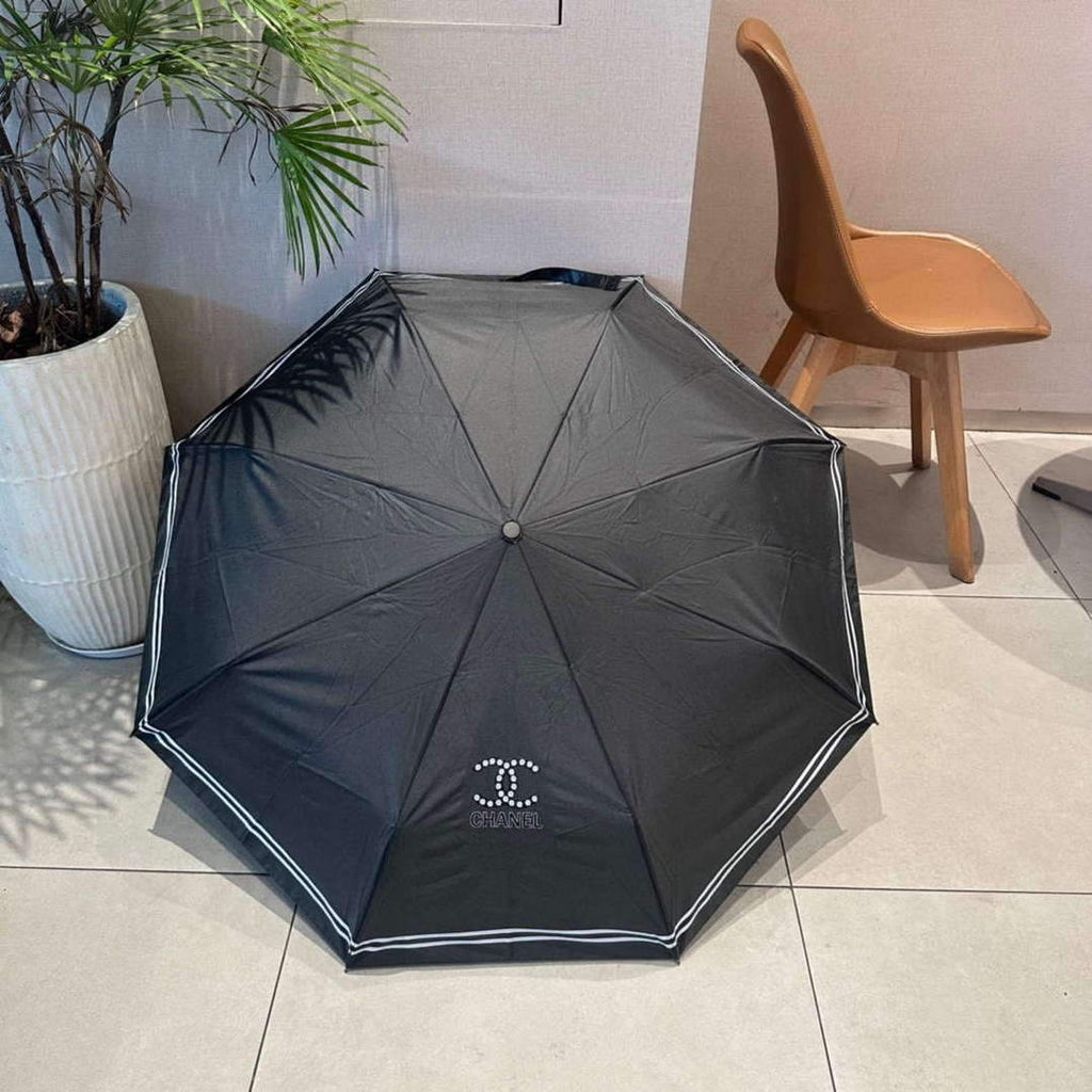 Chanel Three Fold Automatic Folding Sun Umbrella C855649
