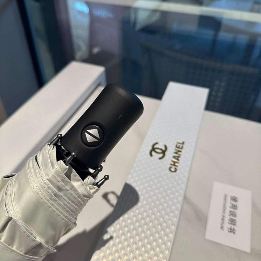 Chanel Three Fold Automatic Folding Sun Umbrella C855650