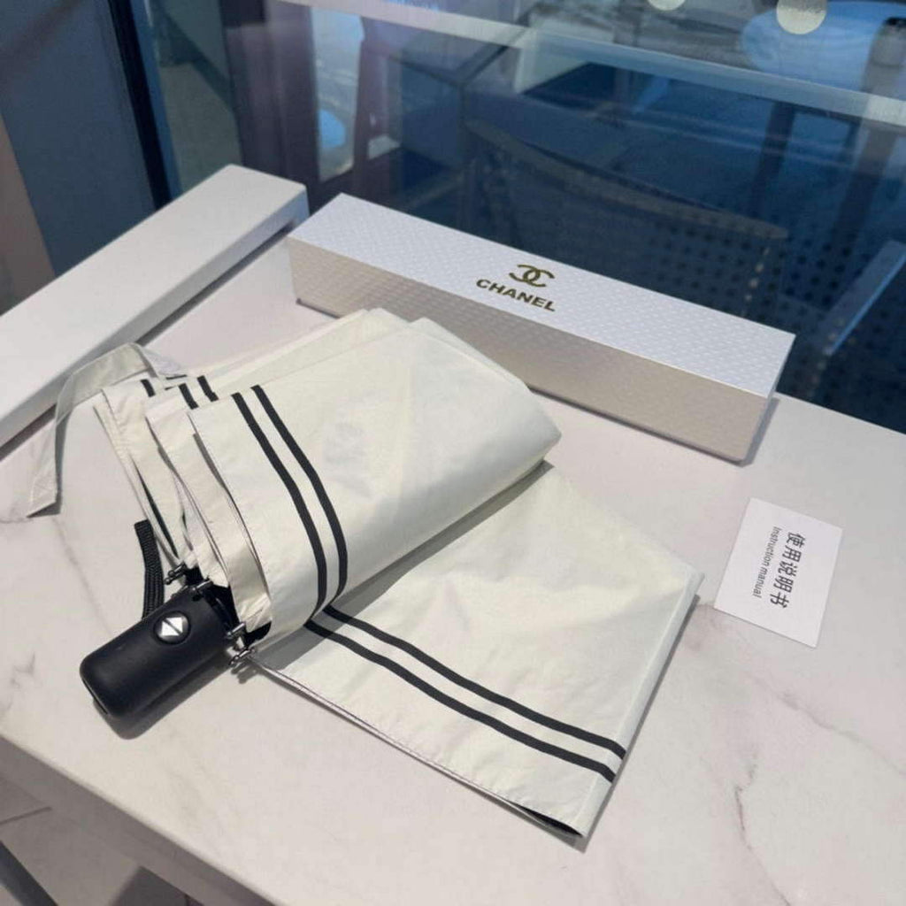 Chanel Three Fold Automatic Folding Sun Umbrella C855650