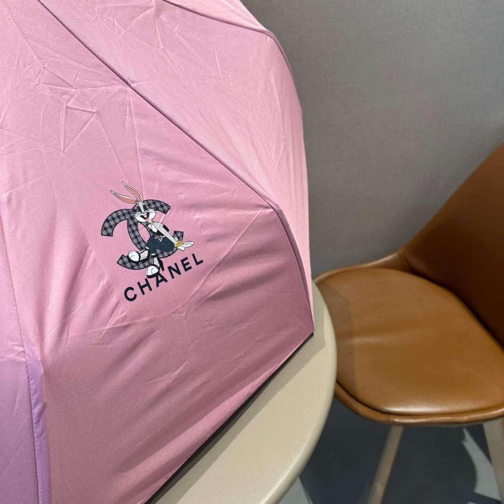 Chanel Three Fold Automatic Folding Sun Umbrella C855651