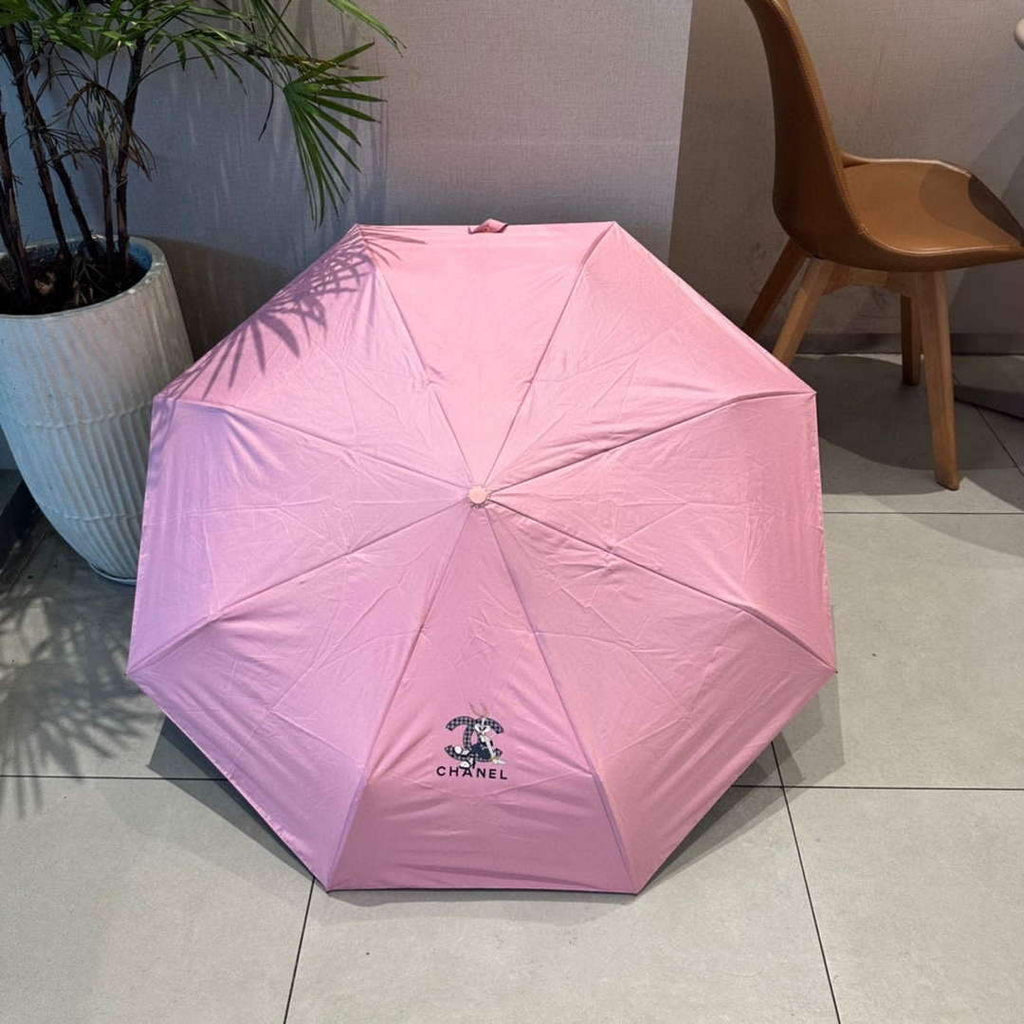 Chanel Three Fold Automatic Folding Sun Umbrella C855651