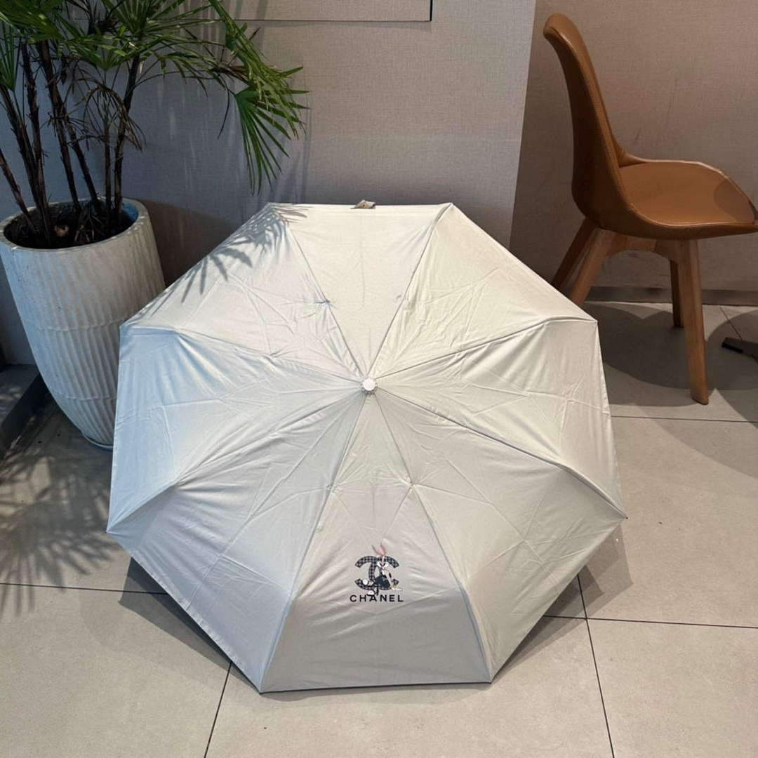 Chanel Three Fold Automatic Folding Sun Umbrella C855652