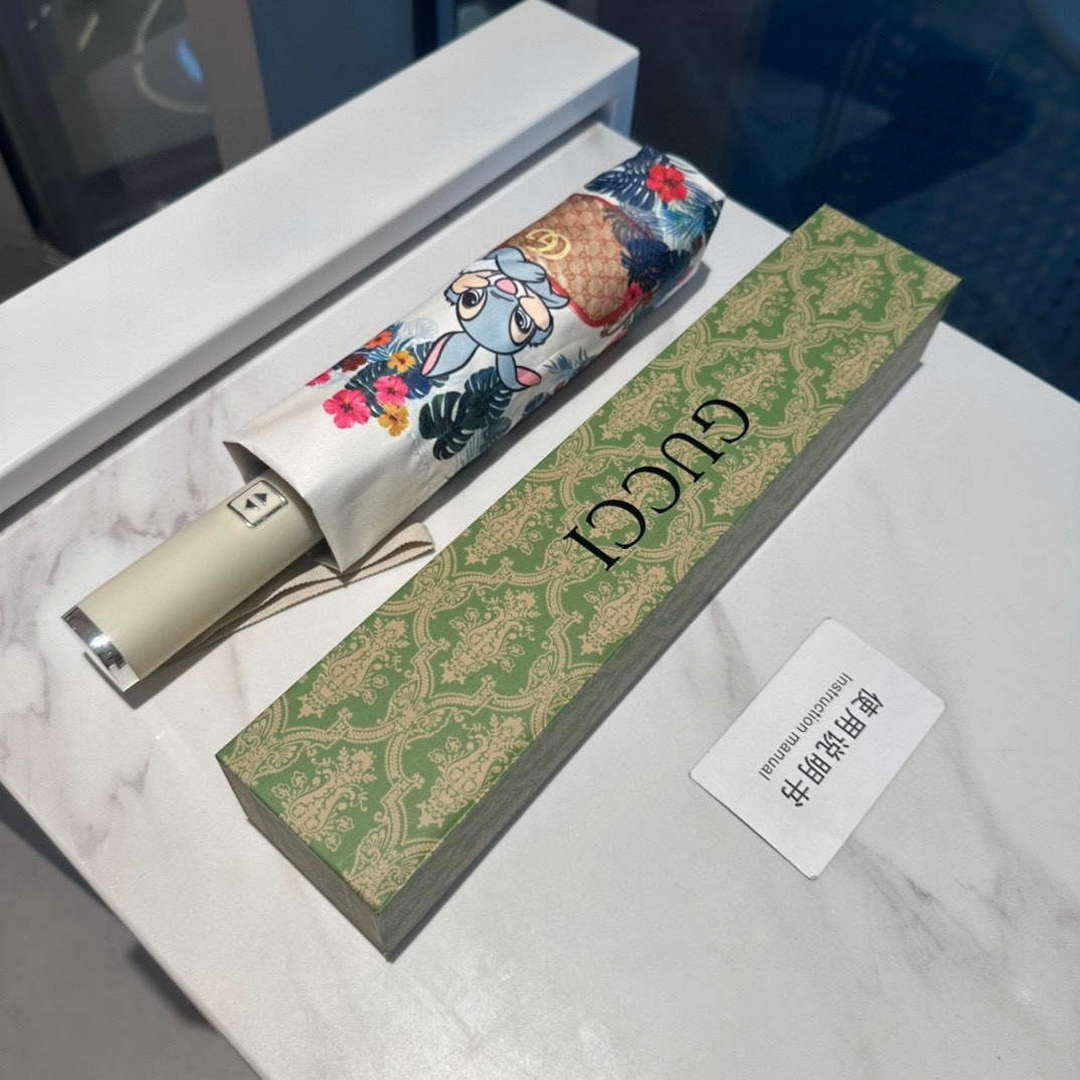 Gucci Three Fold Automatic Folding Sun Umbrella C854300
