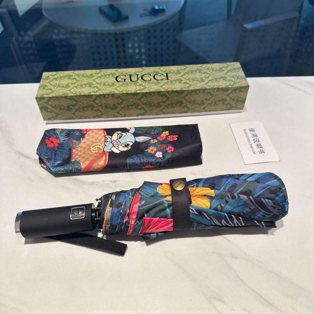 Gucci Three Fold Automatic Folding Sun Umbrella C854301