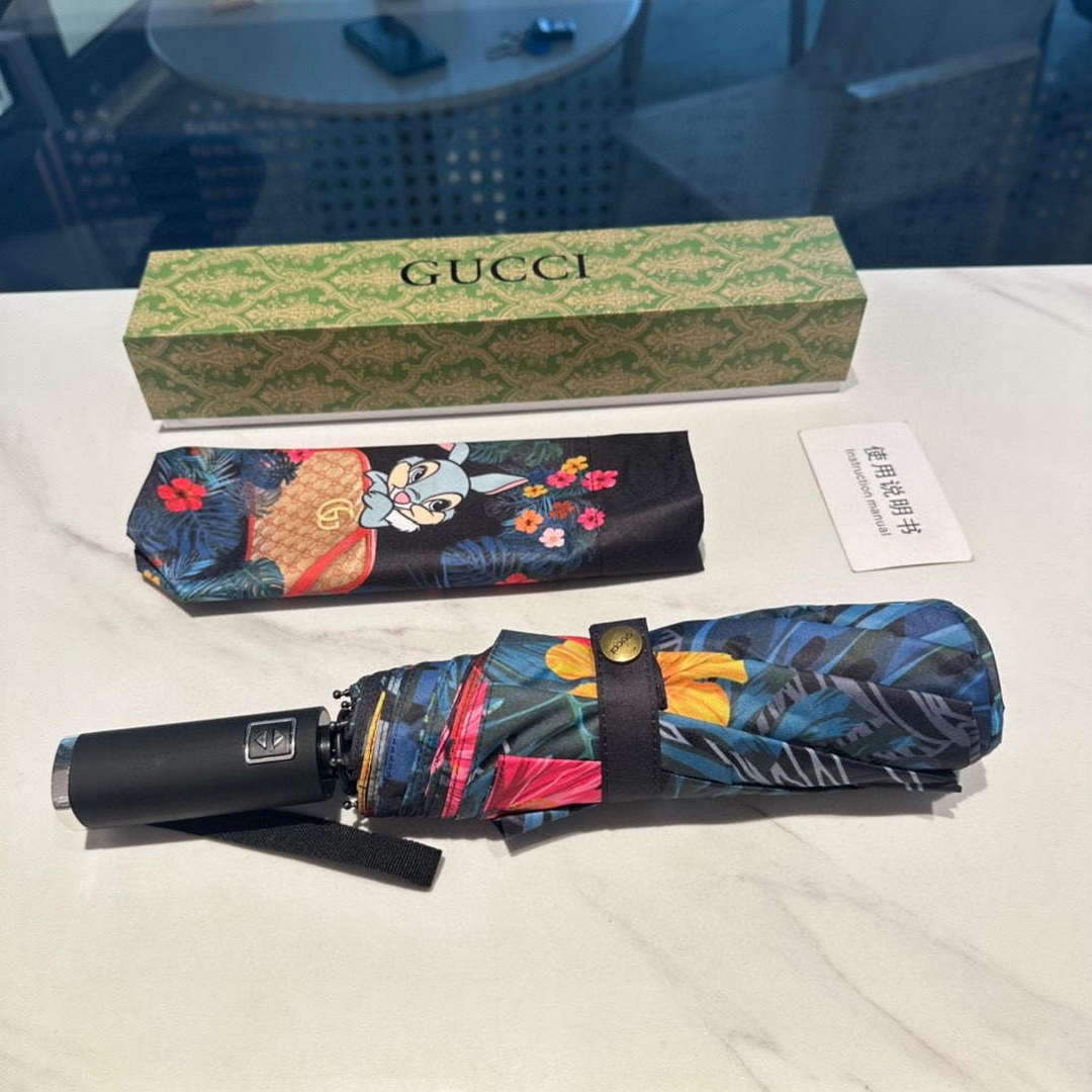 Gucci Three Fold Automatic Folding Sun Umbrella C854301