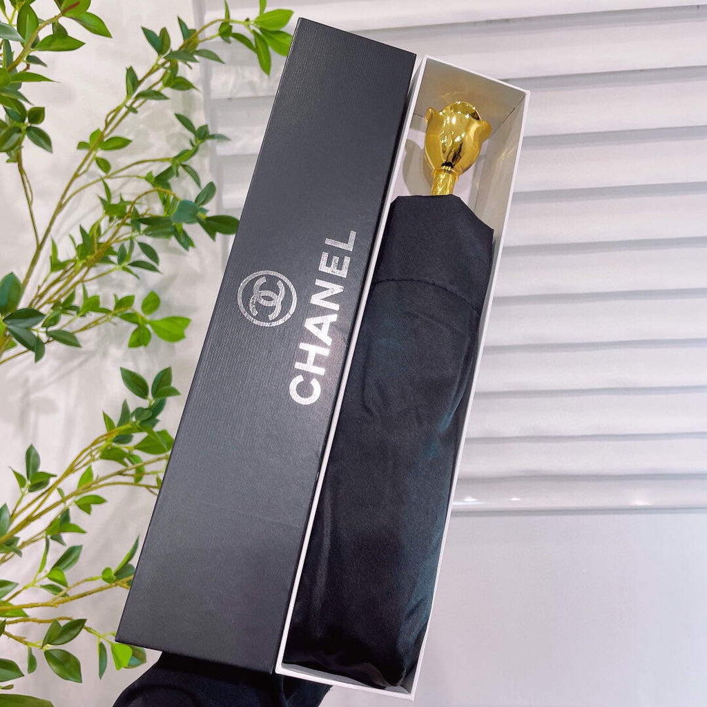 Chanel Three Fold Automatic Folding Sun Umbrella C855656