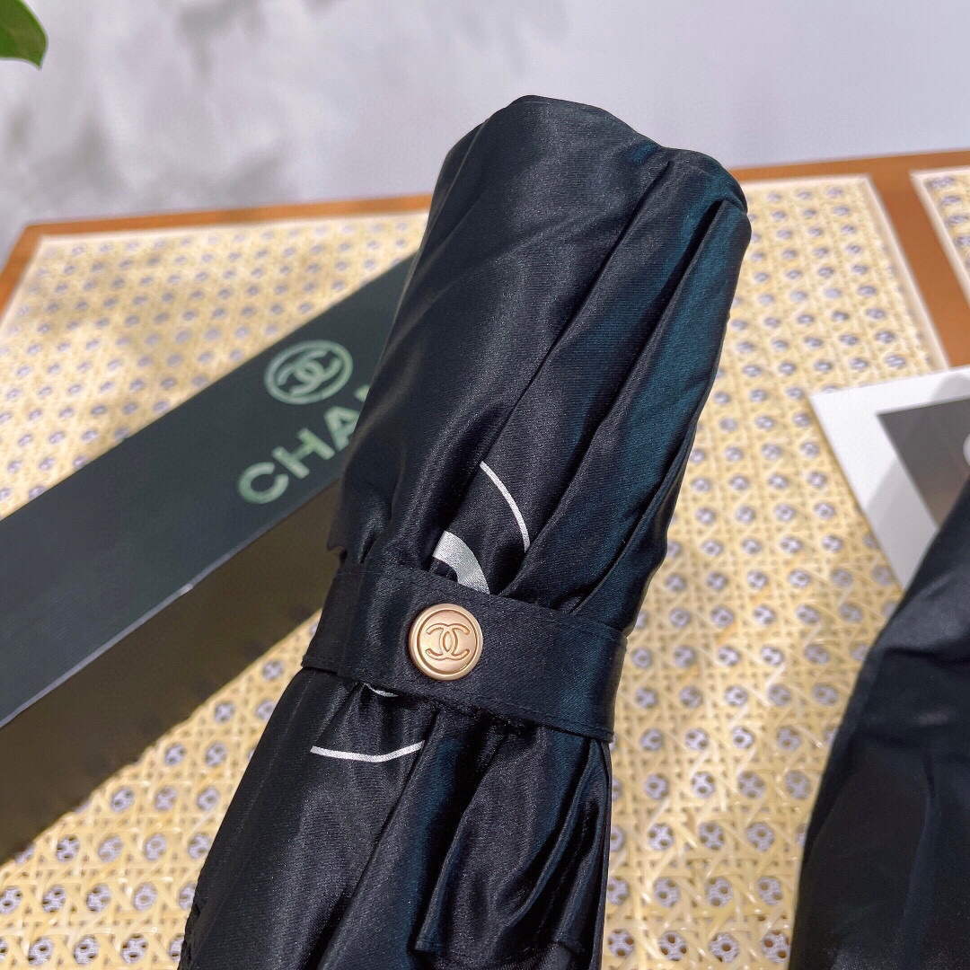 Chanel Three Fold Automatic Folding Sun Umbrella C855656
