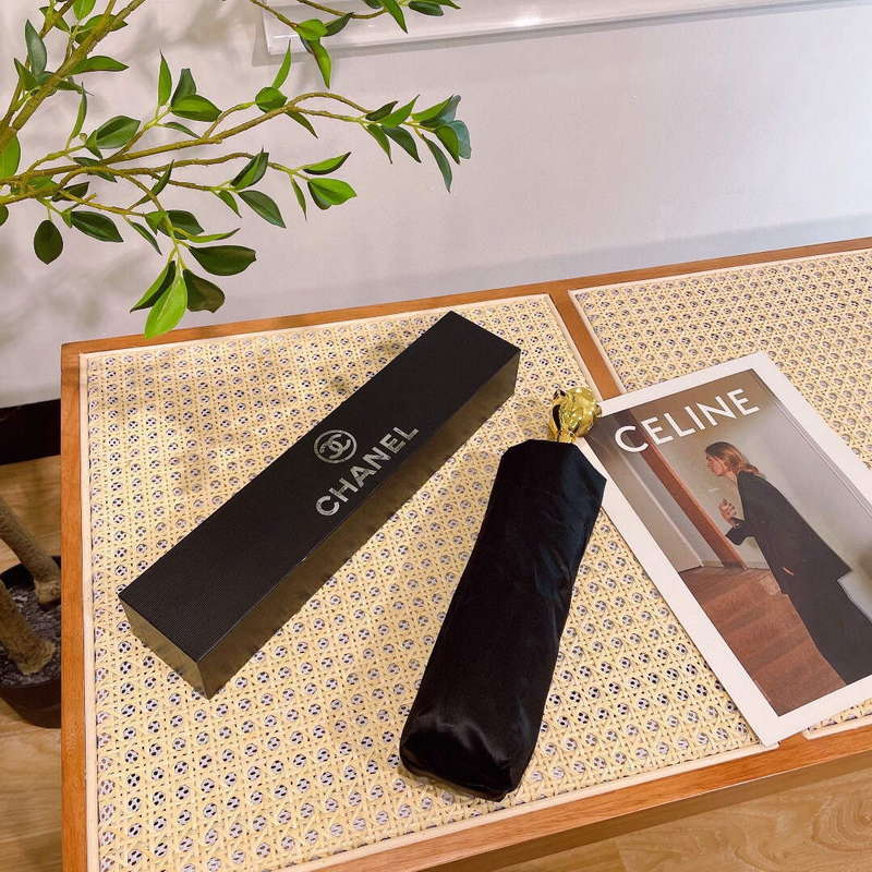 Chanel Three Fold Automatic Folding Sun Umbrella C855656