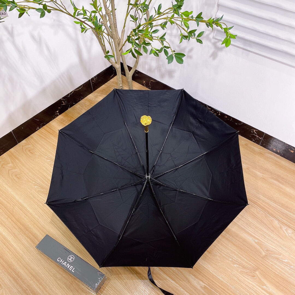 Chanel Three Fold Automatic Folding Sun Umbrella C855656