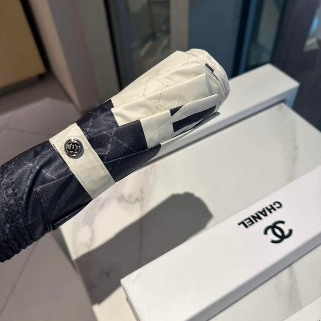 Chanel Three Fold Automatic Folding Sun Umbrella C855657
