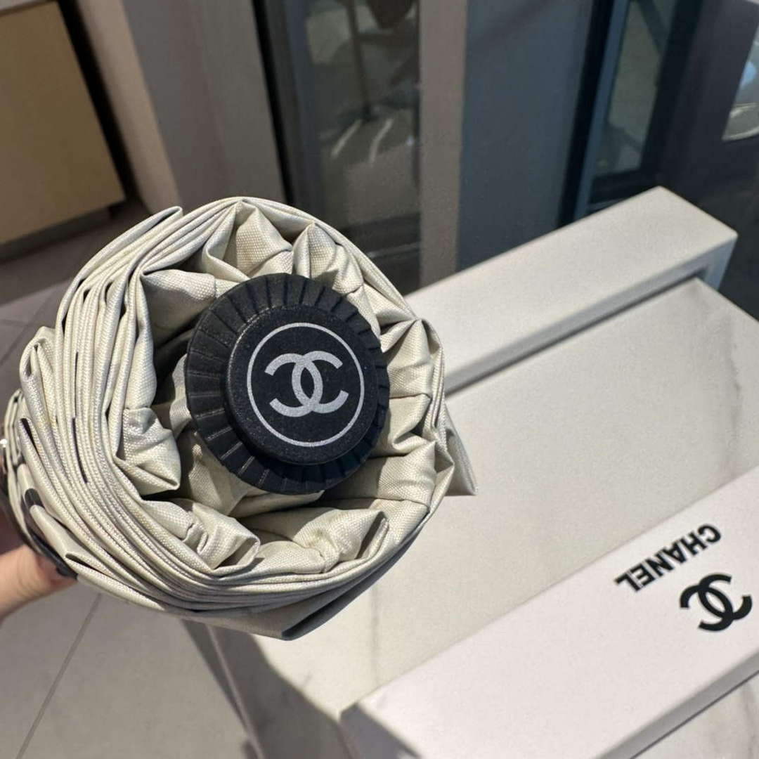 Chanel Three Fold Automatic Folding Sun Umbrella C855657