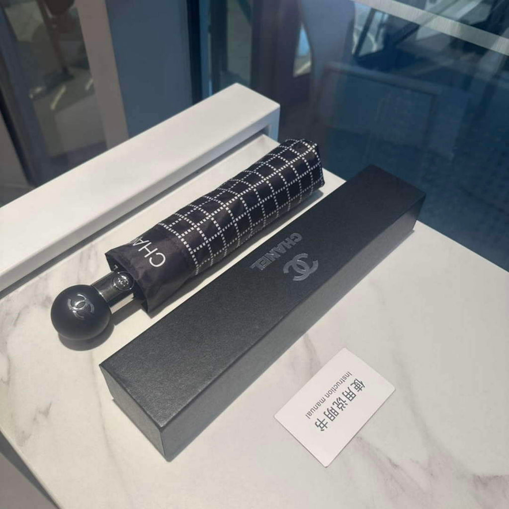 Chanel Three Fold Automatic Folding Sun Umbrella C855658