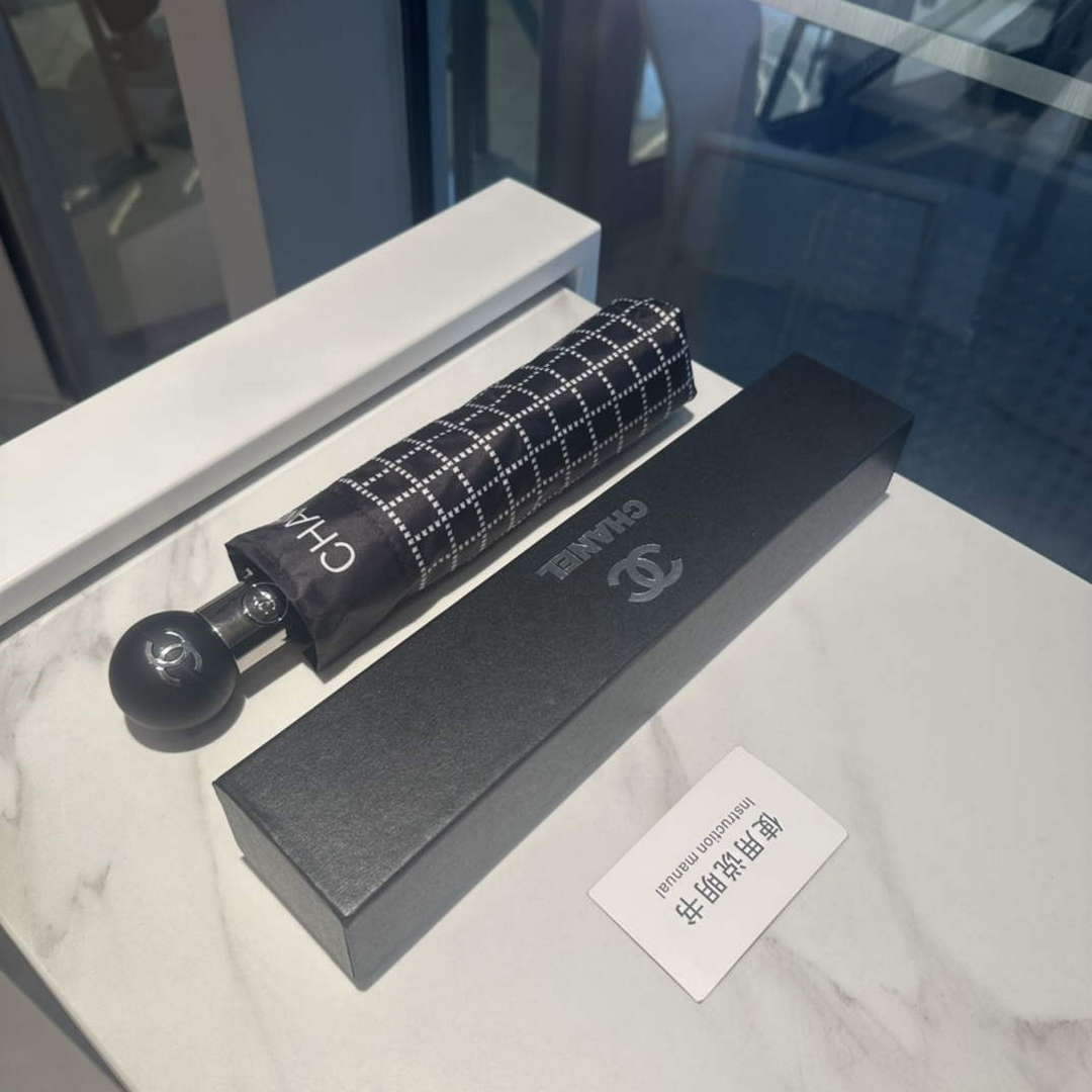 Chanel Three Fold Automatic Folding Sun Umbrella C855658