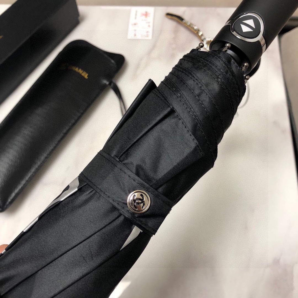 Chanel Three Fold Automatic Folding Sun Umbrella C855662