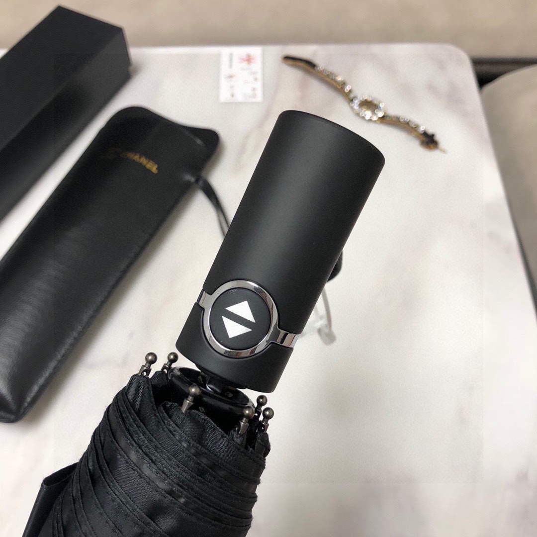 Chanel Three Fold Automatic Folding Sun Umbrella C855662