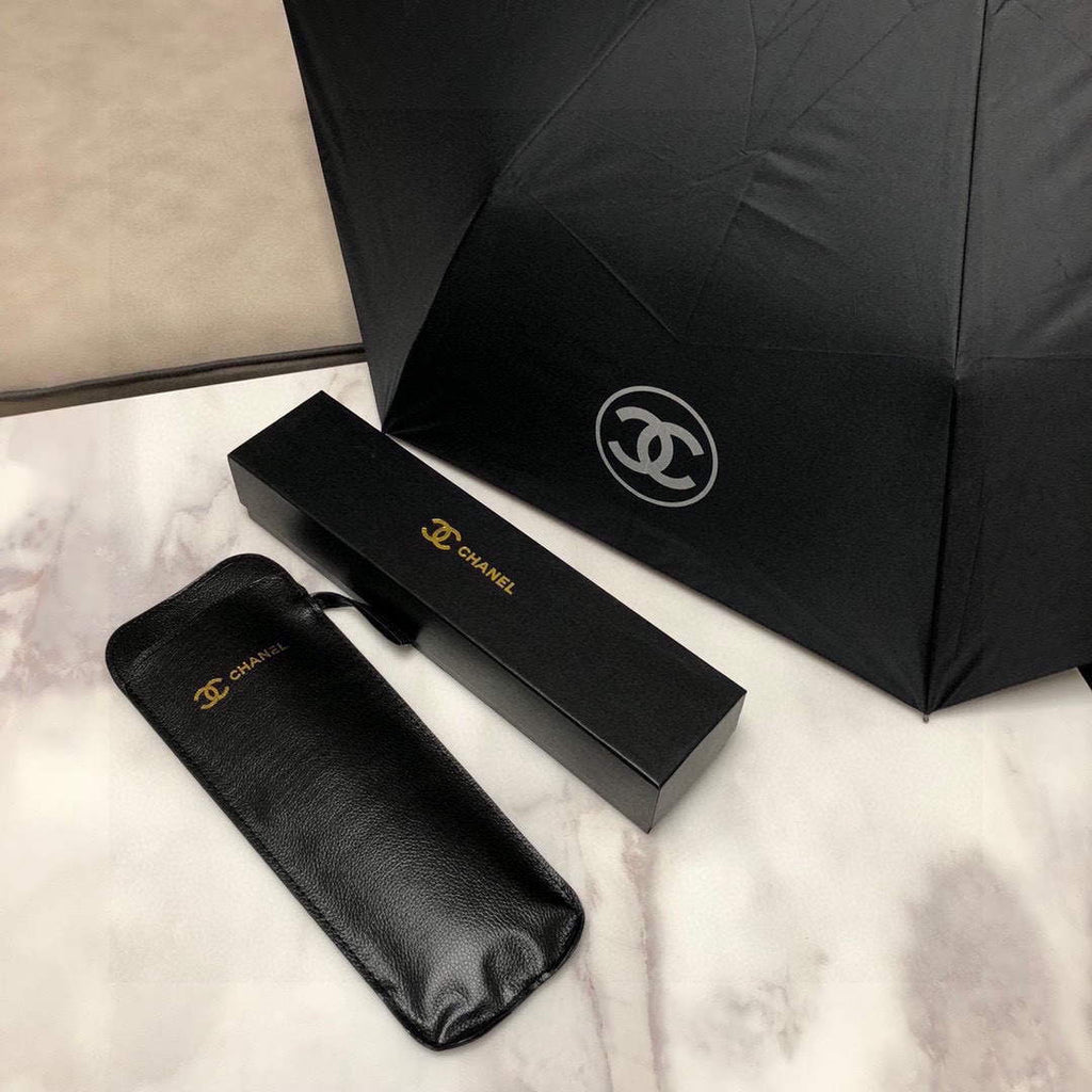 Chanel Three Fold Automatic Folding Sun Umbrella C855662