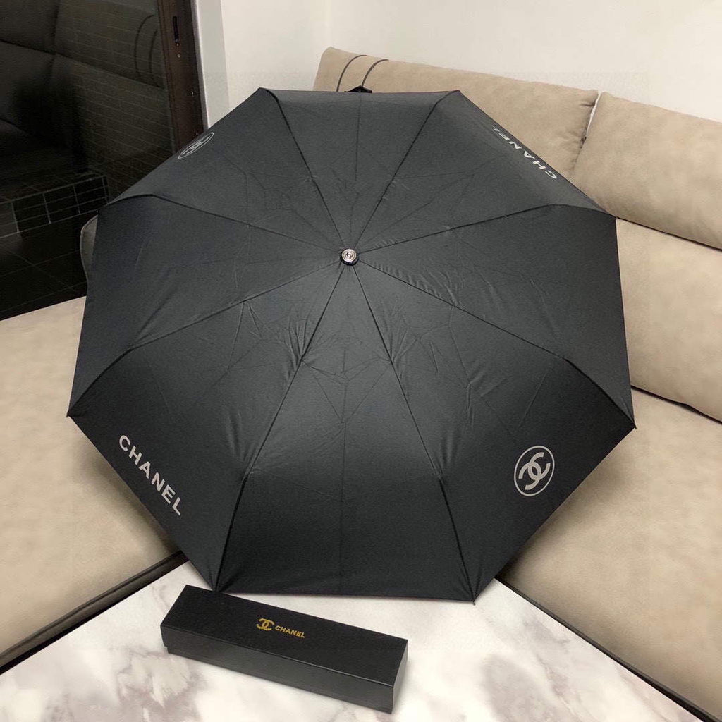 Chanel Three Fold Automatic Folding Sun Umbrella C855662