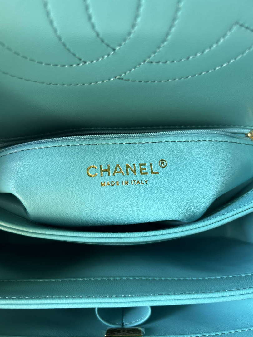 Chanel Trendy 24C Flap Bag With Top Handle Lambskin bag A92236 Blue Multicolor Logo - Default Title - View 8
