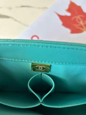 Chanel Trendy 24C Flap Bag With Top Handle Lambskin bag A92236 Blue Multicolor Logo - Default Title - View 9