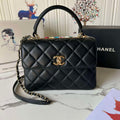 Chanel Trendy 24C Flap Bag With Top Handle Lambskin bag A92236 Black Multicolor Logo - Default Title - View 1