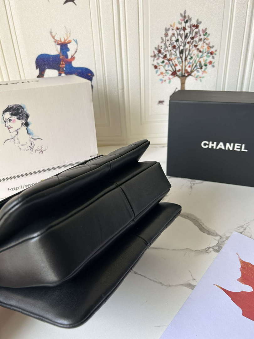 Chanel Trendy 24C Flap Bag With Top Handle Lambskin bag A92236 Black Multicolor Logo - Default Title - View 7
