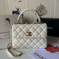 Chanel Trendy 24C Flap Bag With Top Handle Lambskin bag A92236 White Multicolor Logo - Default Title - View 1