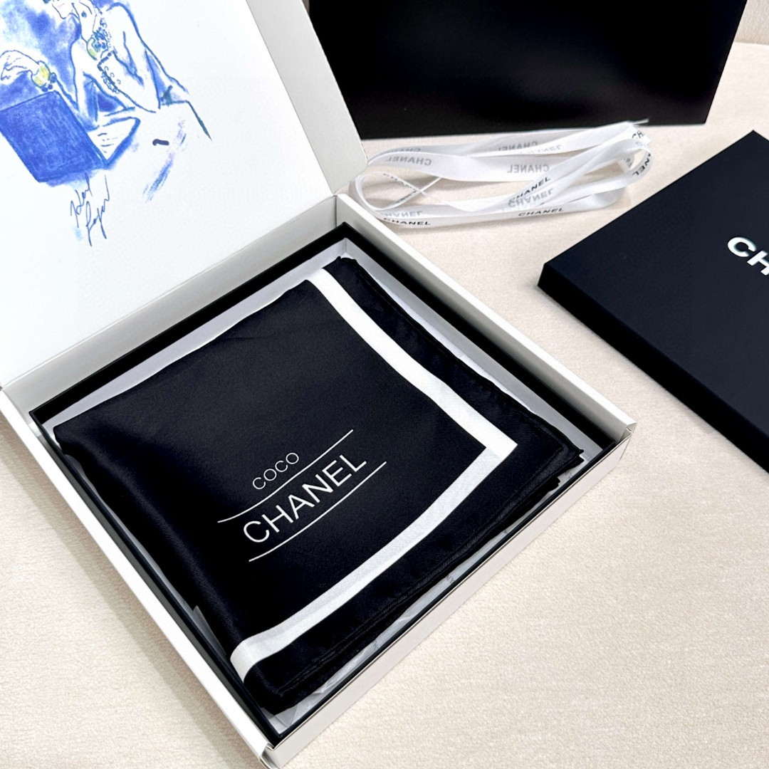 Chanel Twill Silk Square Scarf Designer Scarf C88721