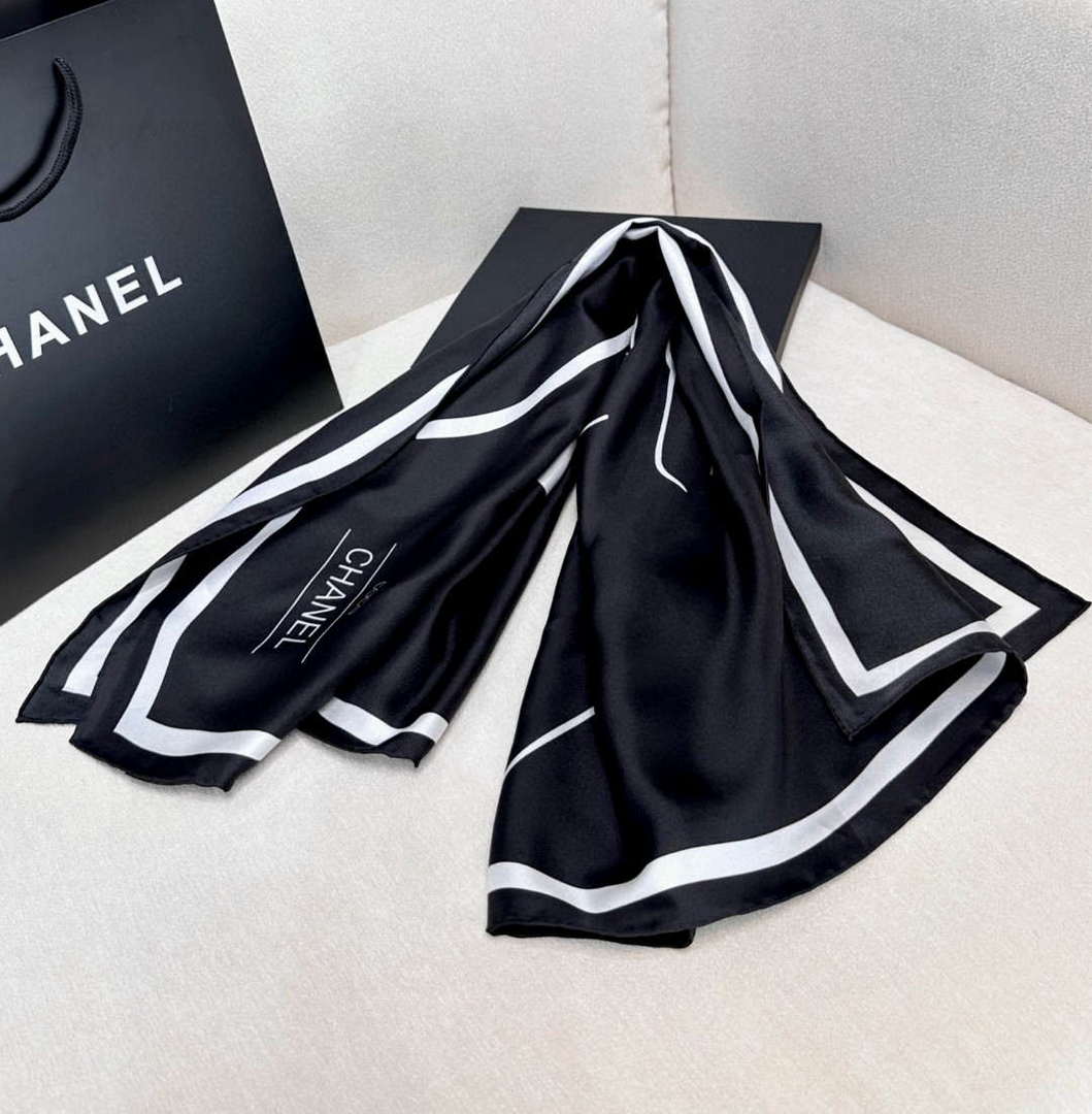 Chanel Twill Silk Square Scarf Designer Scarf C88721