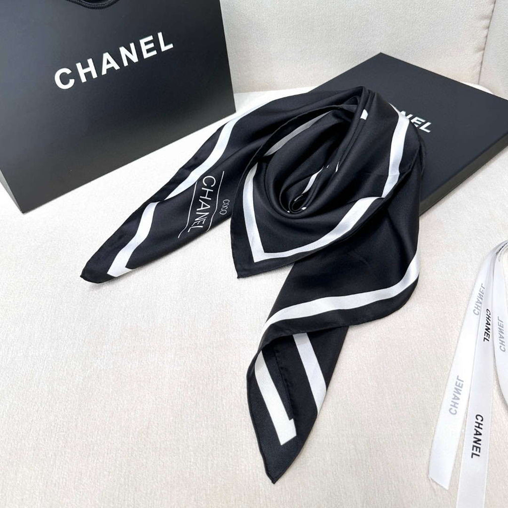 Chanel Twill Silk Square Scarf Designer Scarf C88721