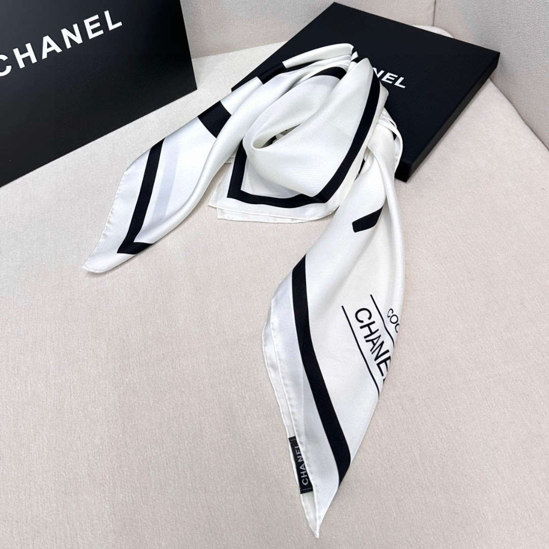 Chanel Twill Silk Square Scarf Designer Scarf C88722