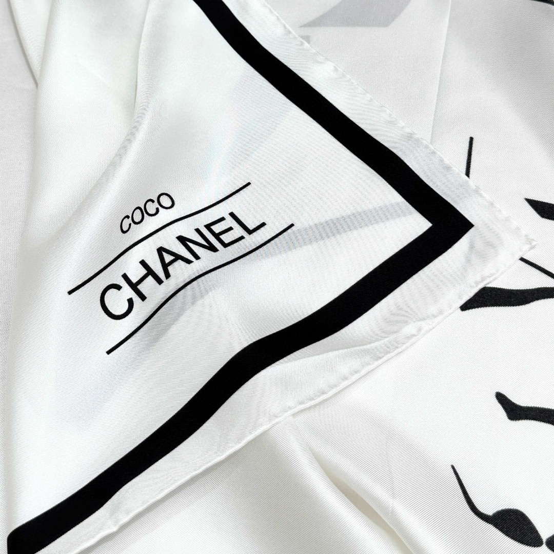 Chanel Twill Silk Square Scarf Designer Scarf C88722