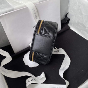 Chanel Vanity Case Shiny Lambskin Gold AP2731 Black - Default Title - View 7