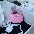 Chanel Vanity Case Shiny Lambskin Gold AP2731 Pink