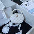 Chanel Vanity Case Shiny Lambskin Gold AP2731 White - Default Title - View 1
