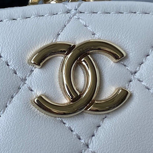 Chanel Vanity Case Shiny Lambskin Gold AP2731 White - Default Title - View 3