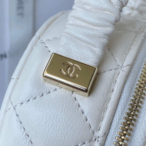 Chanel Vanity Case Shiny Lambskin Gold AP2731 White - Default Title - View 6