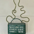 Chanel Vanity with chain  Crocodile Embossed Calfskin AP5387 Black