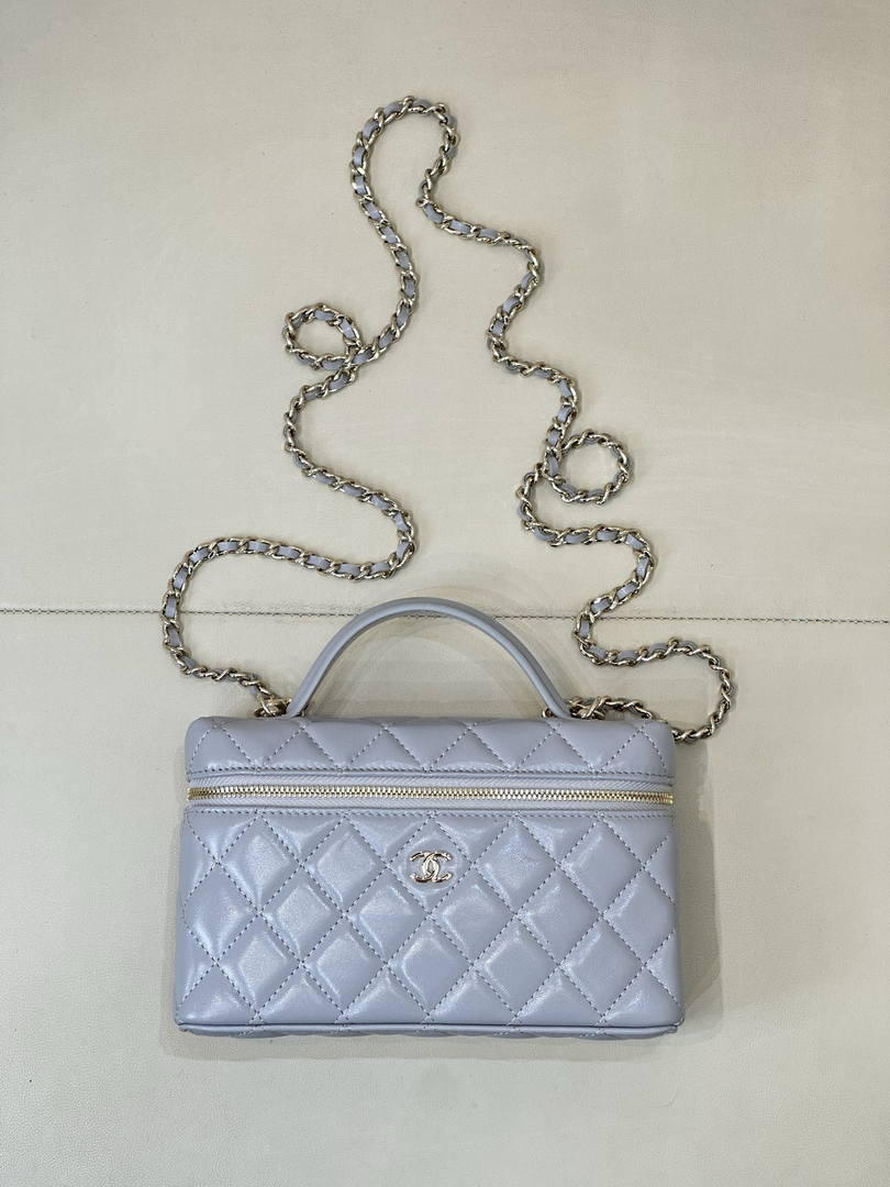 Chanel Vanity with Chain  Lambskin AP4385 Light Gray