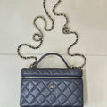 Chanel Vanity with Chain  Lambskin AP4385 Dark Gray
