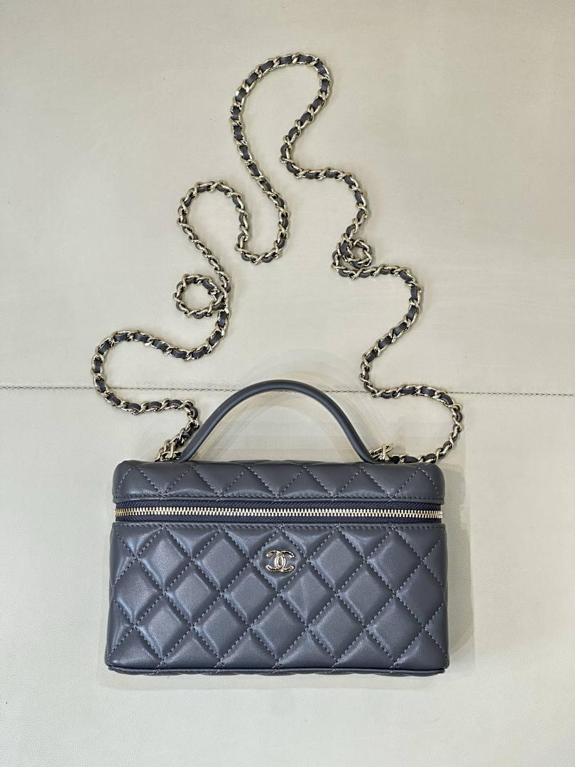 Chanel Vanity with Chain  Lambskin AP4385 Dark Gray