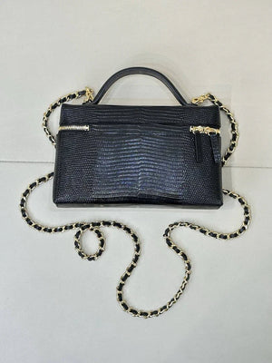 Chanel Vanity with Chain  Lizard-patterned black Calfskin AP5195 - Default Title - View 8