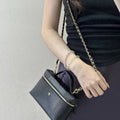 Chanel Vanity with Chain  Lizard-patterned black Calfskin AP5195 - Default Title - View 1