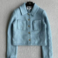 Chanel Women Blue tweed jacket and skirt set C62324