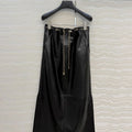 Chanel Women Coco 26p Lambskin Slit design long skirt C80093 - 36 - View 1