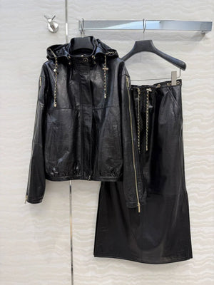 Chanel Women Coco 26p Lambskin Slit design long skirt C80093 - 36 - View 10